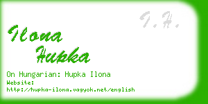 ilona hupka business card